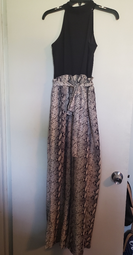 Snake print jumpsuit